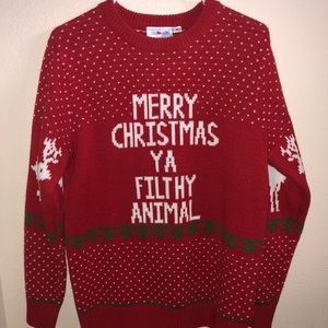 “Merry Christmas Ya Filthy Animal” Sweater.
